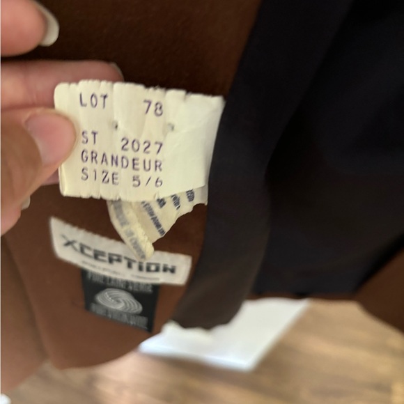 100% pure virgin wool camel trench wrap coat with fur collar - Picture 5 of 5